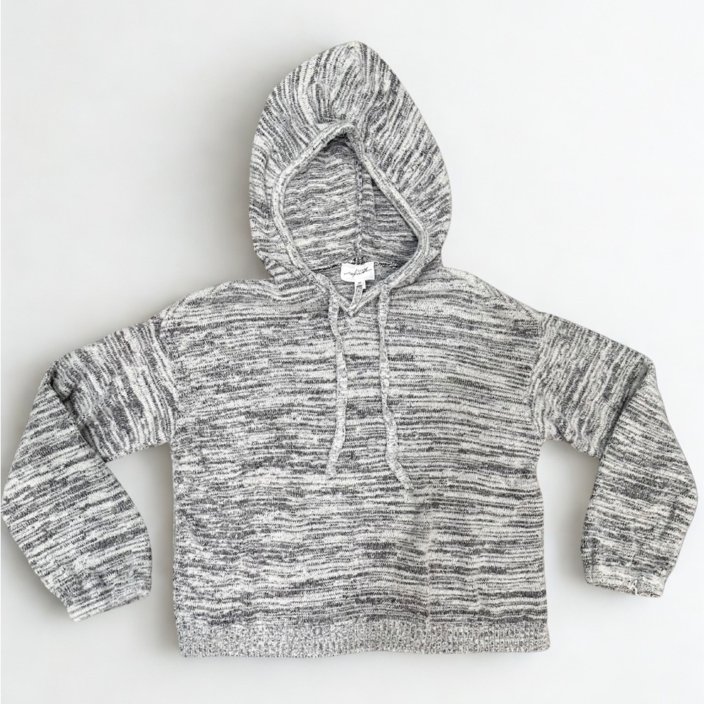 Soma Wknd Marled Gray Hooded Super Soft Sweater